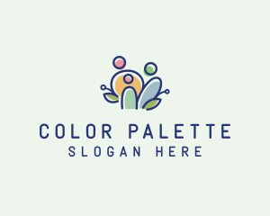 Colorful Family People  logo design