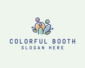 Colorful Family People  logo design