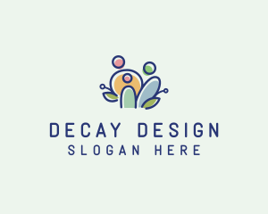 Colorful Family People  logo design