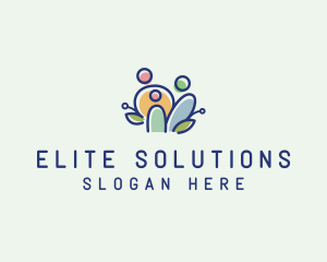 Colorful Family People  logo design