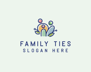 Colorful Family People  logo design