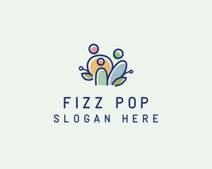 Colorful Family People  logo design