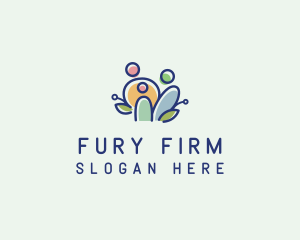 Colorful Family People  logo design