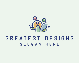 Colorful Family People  logo design