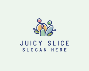 Colorful Family People  logo design