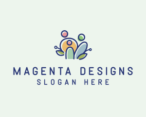 Colorful Family People  logo design