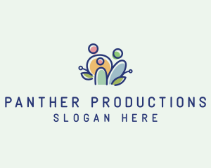 Colorful Family People  logo design