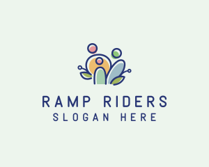 Colorful Family People  logo design