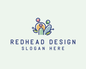 Colorful Family People  logo design