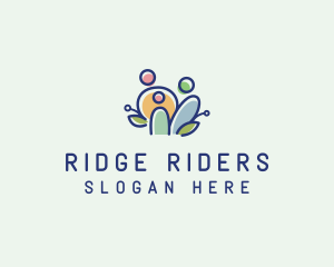 Colorful Family People  logo design