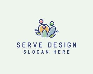 Colorful Family People  logo design