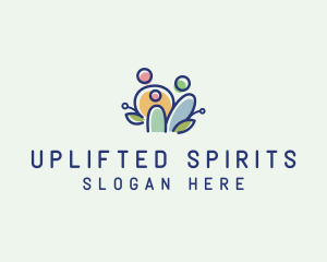 Colorful Family People  logo design