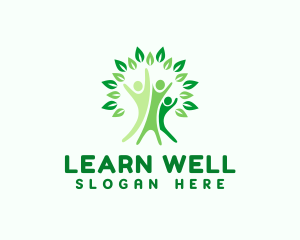 Wellness Human Tree logo design