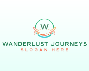 Airplane Travel Tourism logo design