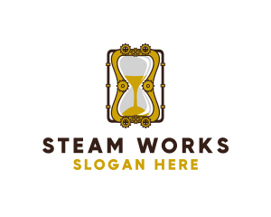 Steampunk Sand Hourglass logo