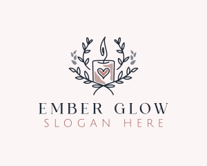 Candle Wreath Wellness logo design