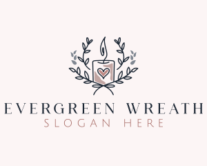 Candle Wreath Wellness logo design