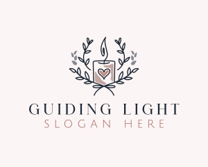 Candle Wreath Wellness logo design