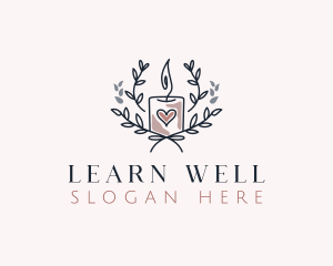 Candle Wreath Wellness logo design