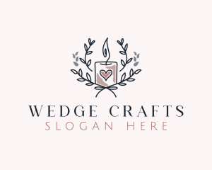 Candle Wreath Wellness logo design