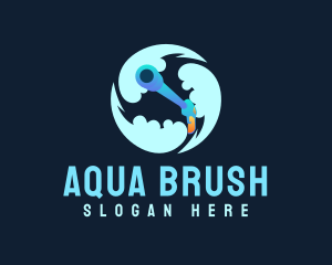 Pressure Washer Cleaning logo design