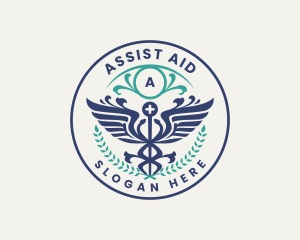 Caduceus Health Hospital logo design