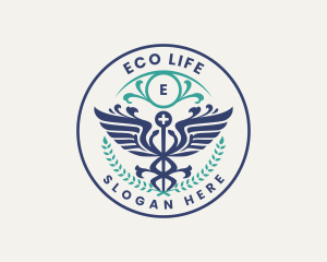 Caduceus Health Hospital logo design