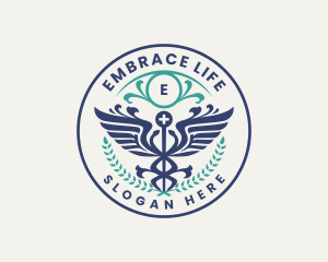 Caduceus Health Hospital logo design