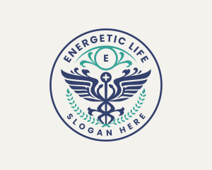 Caduceus Health Hospital logo design