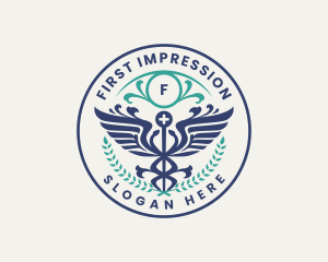 Caduceus Health Hospital logo design