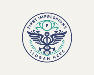 Caduceus Health Hospital logo design