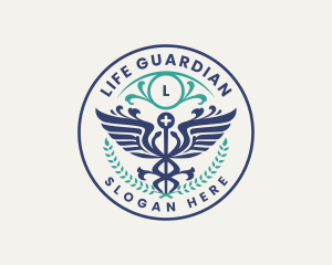 Caduceus Health Hospital logo design