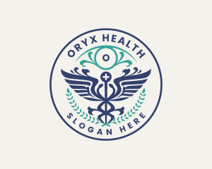 Caduceus Health Hospital logo design