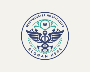 Caduceus Health Hospital logo design