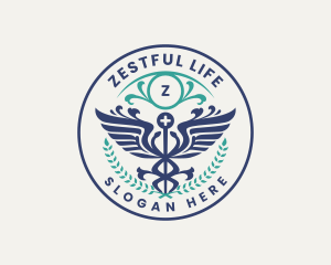 Caduceus Health Hospital logo design