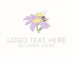 Flower Hornet Bee logo