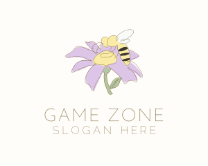 Flower Hornet Bee logo