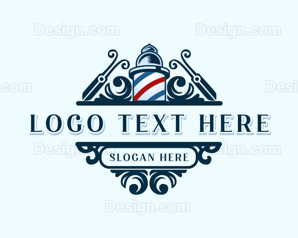 Elegant Haircut Barbershop Logo