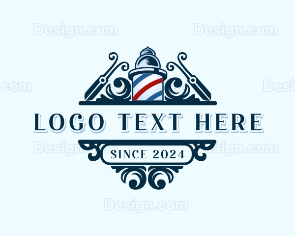 Elegant Haircut Barbershop Logo