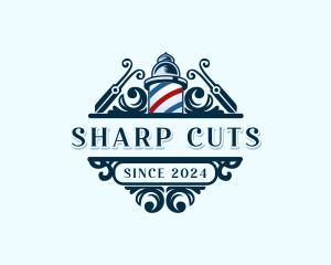 Elegant Haircut Barbershop logo design