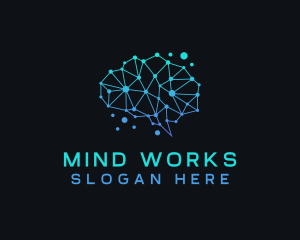 Brain Circuit Network logo design