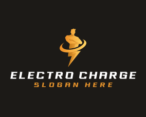 Human Lightning Electrician logo design