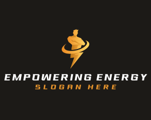 Human Lightning Electrician logo design