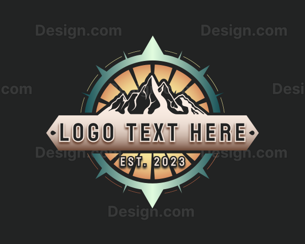 Mountain Hiking Compass Logo