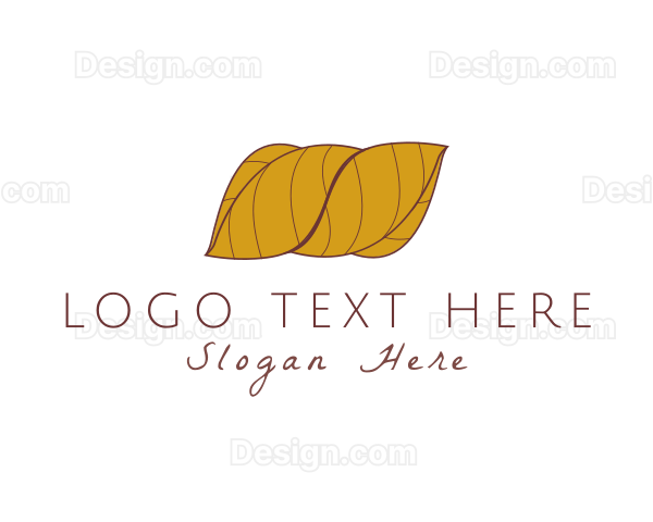 Autumn Wrapped Leaves Logo