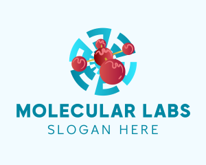 Red Molecule Science logo design