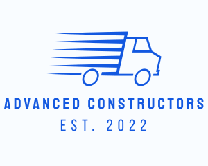 Fast Logistics Truck Van logo design