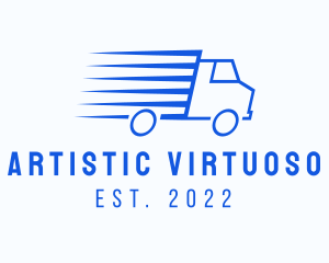 Fast Logistics Truck Van logo design