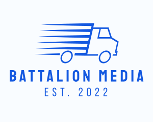 Fast Logistics Truck Van logo design