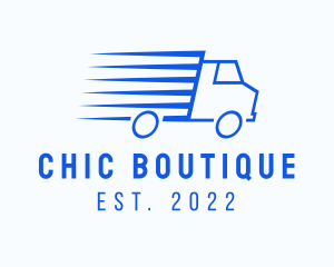 Fast Logistics Truck Van logo design